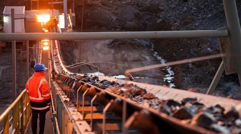 Image of a man working in copper mining