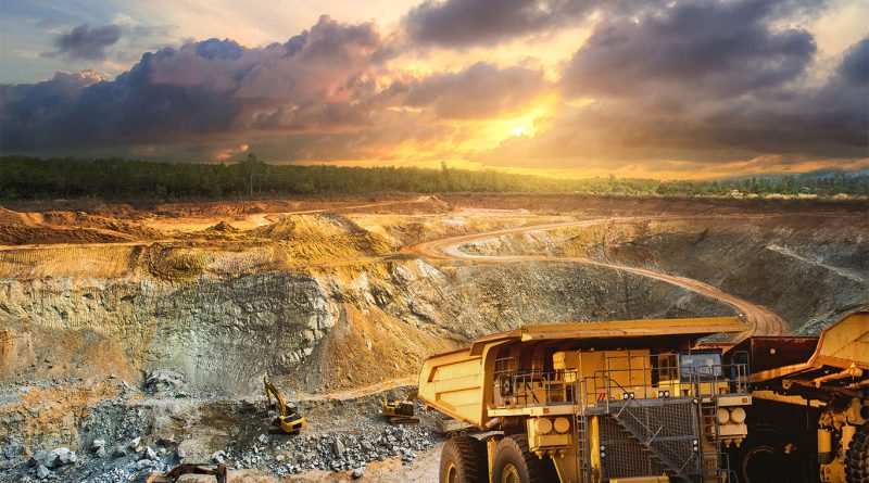 Image of a construction vehicle at a gold mining site to support the benefits of gold mining article