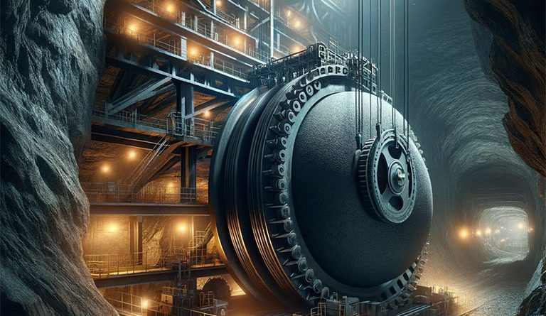 Digital image of a dark mine to support Pyhäsalmi Mine article